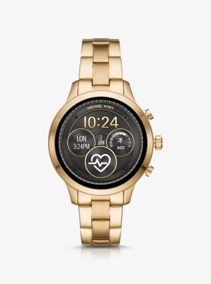 michael kors runway gold tone smartwatch