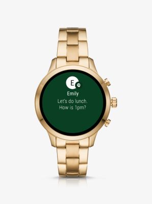 Michael kors shop smartwatch runway gold