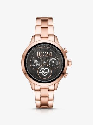 Michael kors runway on sale rose gold smartwatch