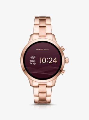 Michael kors runway on sale rose gold smartwatch