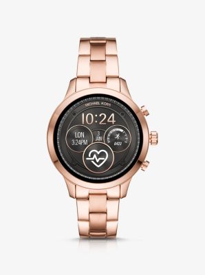 michael kors smartwatch black and gold