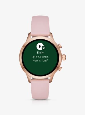 Gen 4 Runway Rose Gold Tone and Silicone Smartwatch Michael Kors