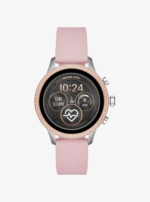 Runway Pavé Two-Tone and Silicone Smartwatch | Michael Kors Canada