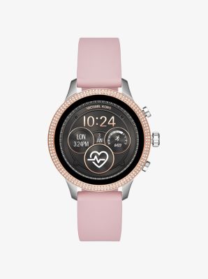 Runway Pavé Two-Tone and Silicone Smartwatch | Michael Kors