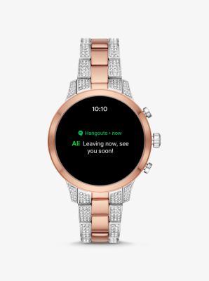 Runway heart rate acetate and hotsell rainbow pave smartwatch