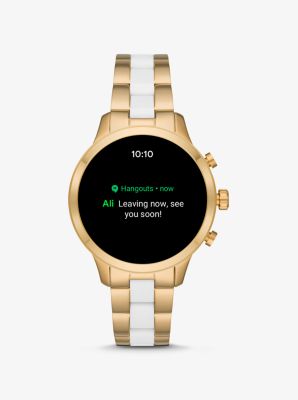 Michael kors runway on sale silicone smartwatch strap