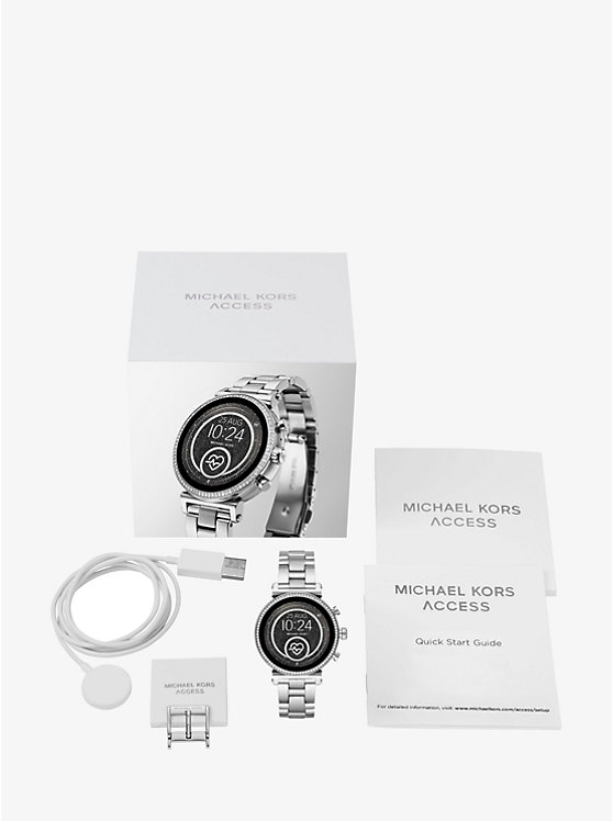 Perfekt Sommetider tøffel Gen 4 Sofie Silver-Tone Smartwatch | Michael Kors