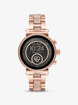 michael kors rose gold smartwatch women's