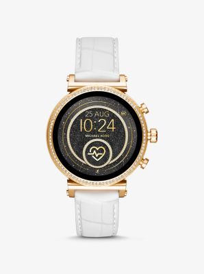 Gen 4 Sofie Gold Tone and Embossed Silicone Smartwatch Michael