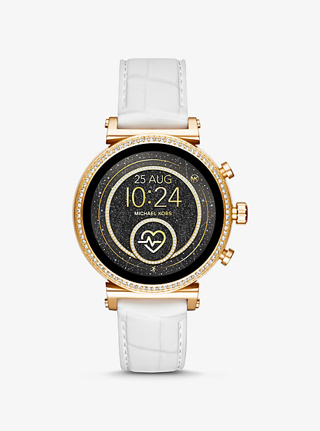Gen 4 Sofie Gold-Tone and Embossed Silicone Smartwatch | Michael Kors