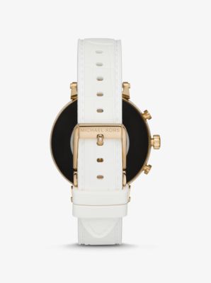 Gen 4 Sofie Gold Tone and Embossed Silicone Smartwatch Michael