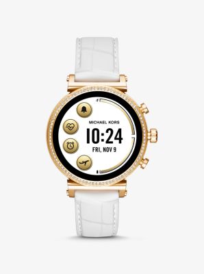 Gen 4 Sofie Gold Tone and Embossed Silicone Smartwatch Michael