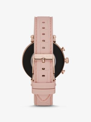 Gen 4 Sofie Rose Gold Tone and Embossed Silicone Smartwatch