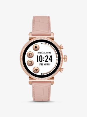 michael kors access sofie rose gold tone smartwatch