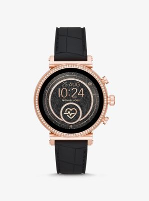 Gen 4 Sofie Rose Gold-Tone and Embossed Smartwatch | Michael Kors