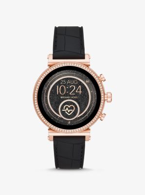 Gen 4 Sofie Rose Gold Tone and Embossed Silicone Smartwatch