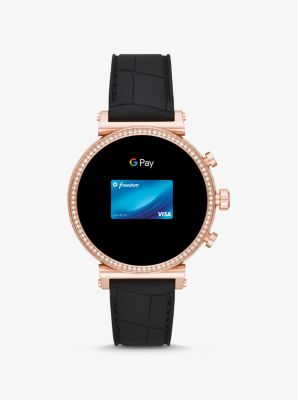 Gen 4 Sofie Rose Gold Tone and Embossed Silicone Smartwatch