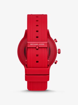 Michael kors 2025 red strap watch