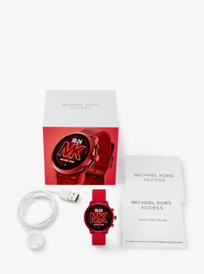 Michael kors access gen 4 runway hot sale silicone strap touchscreen smartwatch 41mm