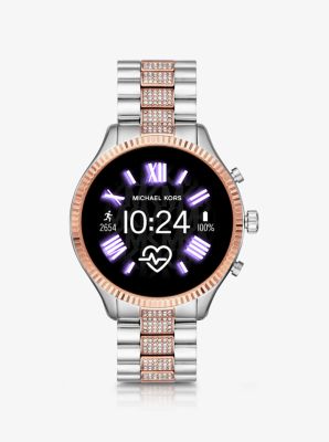 mk smart watch purple