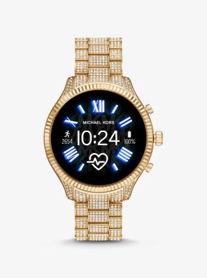 michael kors smart watch with diamonds
