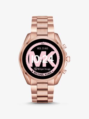 mk bradshaw smartwatch rose gold