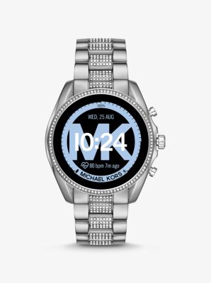 michael kors pave watch silver