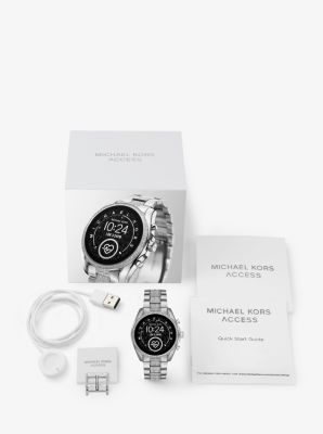 silver michael kors smart watch