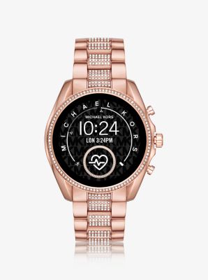 michael kors rose gold smartwatch women's