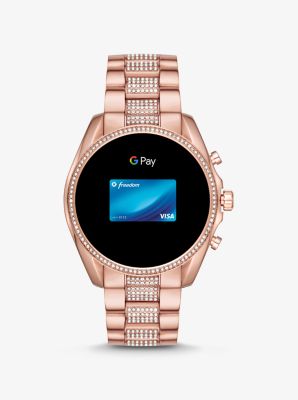 Gen 5 Bradshaw Pavé Rose Gold-Tone Smartwatch | Michael Kors