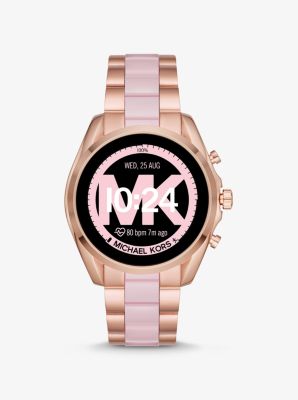 Gen 5 Bradshaw Rose Gold Tone and Acetate Smartwatch Michael Kors