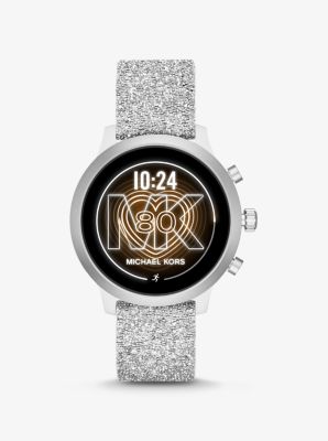 Michael Kors Access Gen 4 MKGO Silver Tone Embellished Silicone