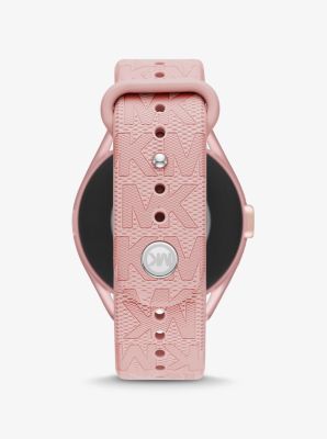 Michael Kors Access Gen 5E MKGO Pink-Tone and Logo Rubber Smartwatch image number 2