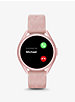 Michael Kors Access Gen 5E MKGO Pink-Tone and Logo Rubber Smartwatch image number 5