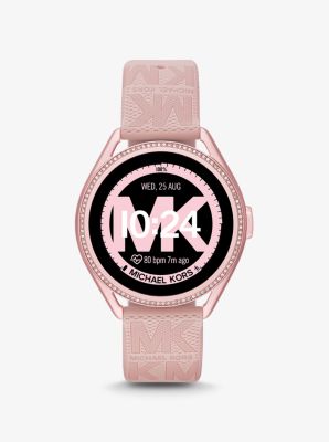 halskæde Ondartet forskellige Michael Kors Access Gen 5E MKGO Pink-Tone and Logo Rubber Smartwatch | Michael  Kors