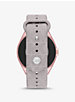 Montre intelligente Michael Kors Access MKGO Gen 5E rose à bracelet en caoutchouc à logo image number 2