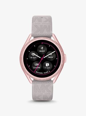 Michael Kors Access Gen 5e Mkgo Pink-tone And Logo Smartwatch | Michael Kors