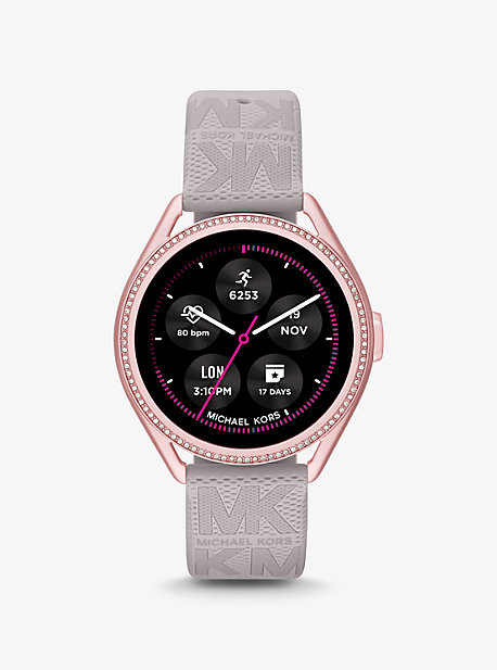 bekennen Artistiek Savant Michael Kors Access Gen 5E MKGO Pink-Tone and Logo Rubber Smartwatch | Michael  Kors