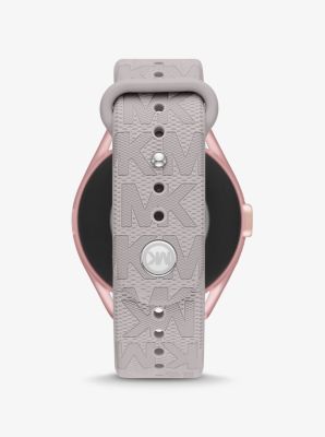 Michael Kors Access Gen 5E MKGO Pink-Tone and Logo Rubber Smartwatch image number 2