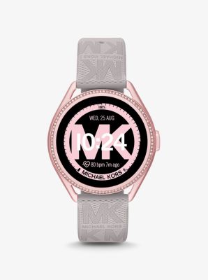 Michael Kors Access Gen 5E MKGO Pink-Tone and Logo Rubber Smartwatch image number 4