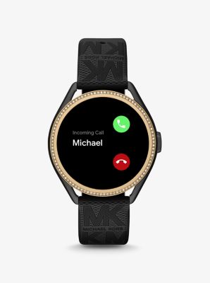 Michael Kors Access Gen 5E MKGO Two-Tone and Logo Rubber Smartwatch image number 4