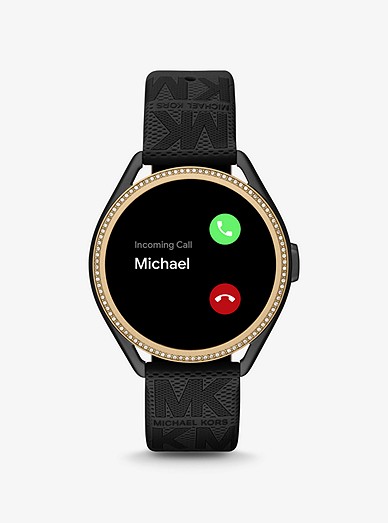 Michael Kors Access Gen 5e Mkgo Two-tone And Logo Rubber Smartwatch | Michael  Kors