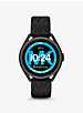 Michael Kors Access Gen 5E MKGO Black-Tone and Logo Rubber Smartwatch image number 4