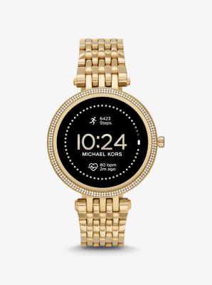 Gold michael 2024 kors smart watch