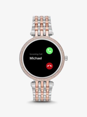 Zweifarbige Smartwatch Gen 5E Darci mit Pavé image number 5