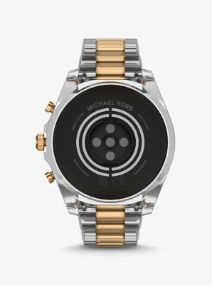 Michael kors access unisex 45mm silvertone bradshaw touchscreen smart on sale watch