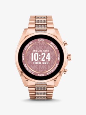 Reloj inteligente Bradshaw Gen 6 en tono dorado rosa con incrustaciones image number 6