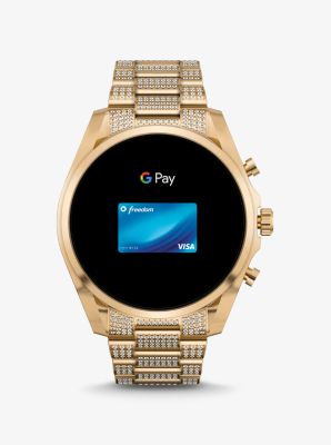 Gen 6 Bradshaw Pavé Gold-Tone Smartwatch image number 4