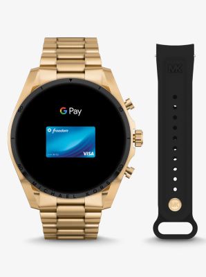 michael kors gold smartwatch mens