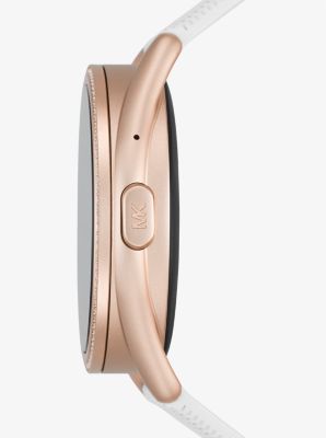 Michael Kors Access Gen 5E MKGO Rose Gold-Tone and Logo Rubber Smartwatch image number 1